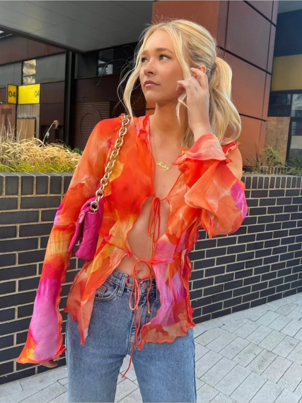 RAT & BOA, FIAMETTA blouse in dreamy sunset - Picture 2 of 11